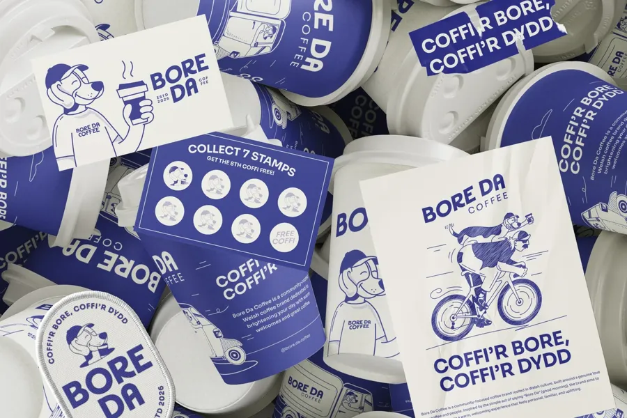 Bore Da cups and loyalty cards